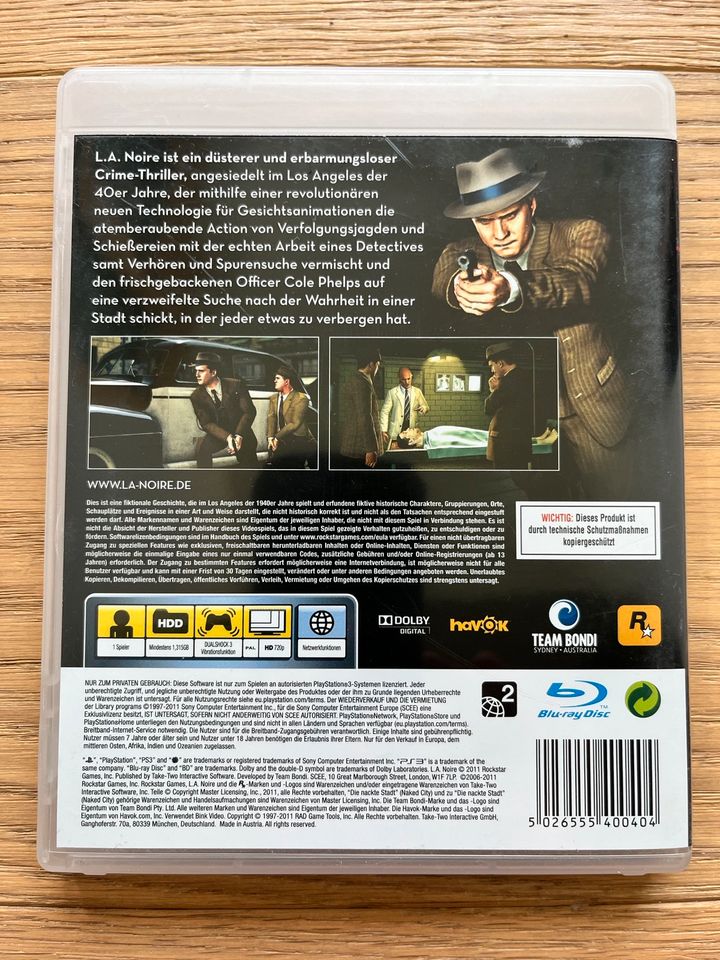PS 3 Spiel- L.A. Noire in Winnenden