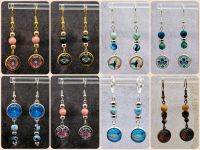 Ohrringe Ohrhänger Cabochons Handmade Perle Mandala Boho Feder Baden-Württemberg - Freiburg im Breisgau Vorschau