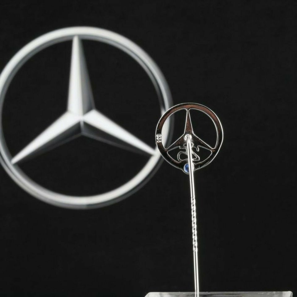 25 Jahre Mercedes Benz Daimler 835 Silber  Anstecknadel Poliert Sammler Neuwertig Top Versand Händler DHL Geschenk Echt in Igel