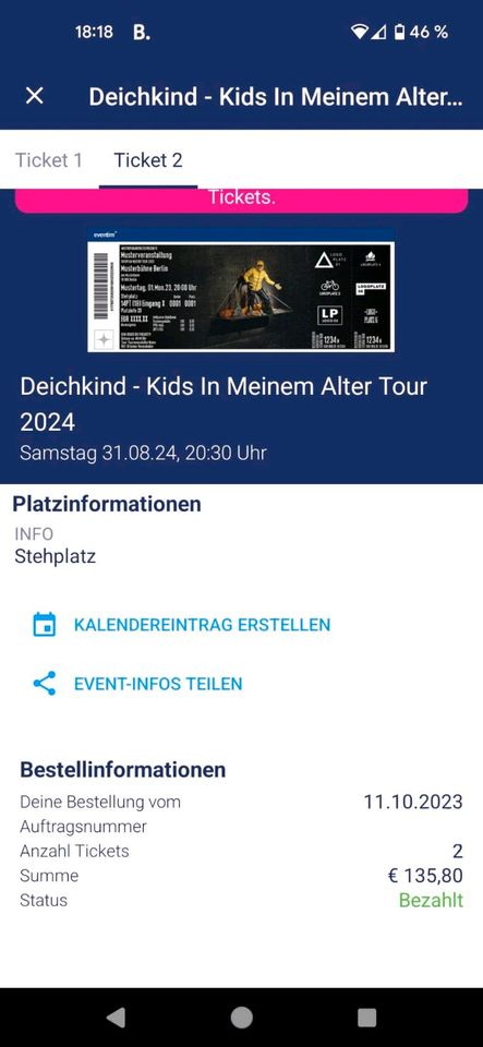 2 Karten für Deichkind in Bielefeld am 31.08.2024 in Paderborn
