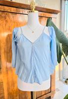 Bluse offshoulder hellblau Gr. 34 / XS Hessen - Eltville Vorschau