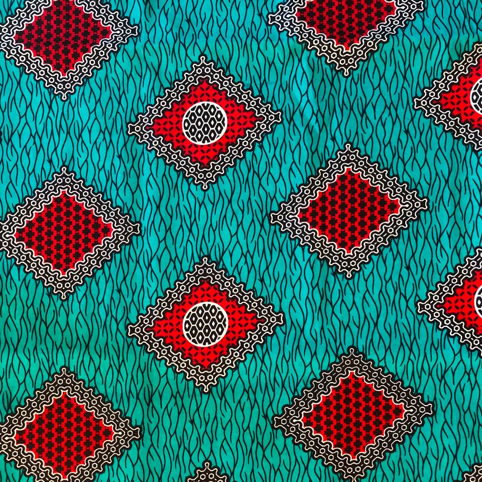 Afrika Wax Stoff Ankara aus Baumwolle * neu * 114 x 363 cm in Pfronten