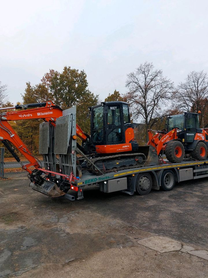 Minibagger Bagger Mobilbagger Vermietung Verleih Mieten Radlader in Wedemark