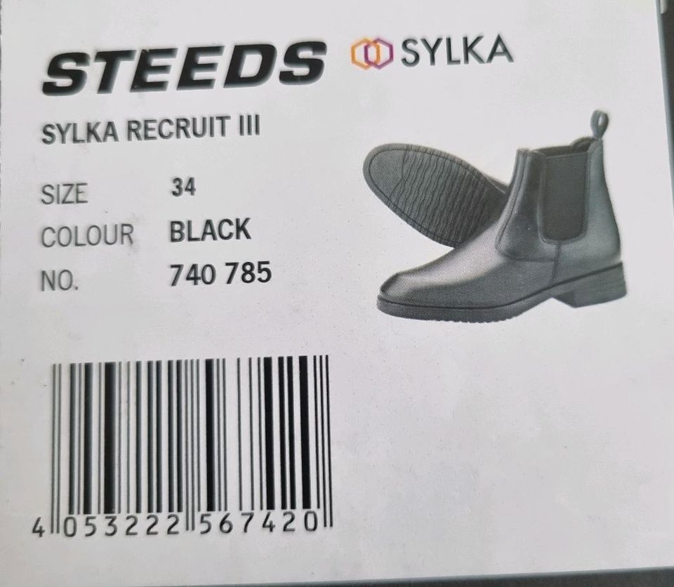 Steeds Reitstiefel / Reitstiefelette gr. 34 in Oberelbert