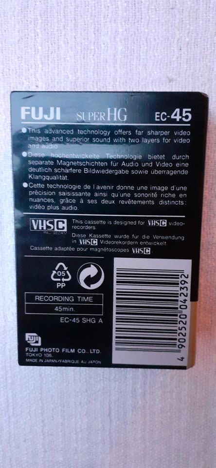 VHS C Video Leerkassette, original verpackt in Neu Wulmstorf