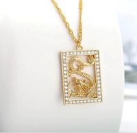 goldene asiatische drachenkette mit silbere diamanten Baden-Württemberg - Schwäbisch Gmünd Vorschau
