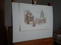 AQUARELL- BERLIN- GENDARMENMARKT- SCHAUSPIELHAUS- 48 x 35- UNIKAT Berlin - Mitte Vorschau