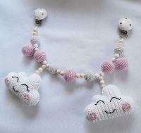 Kinderwagenkette mit Wolke gehäkelt - Handmade Baby Geschenk Niedersachsen - Ganderkesee Vorschau