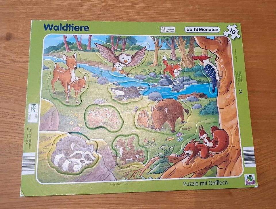 2 Puzzle mit Griffloch / Rahmenpuzzle/ 10 teilig/ zusammen für 3€ in Berlin