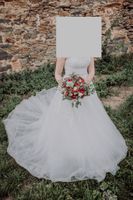 Brautkleid Hochzeitskleid ivory inkl. Reifrock und Gürtel Bayern - Püchersreuth Vorschau