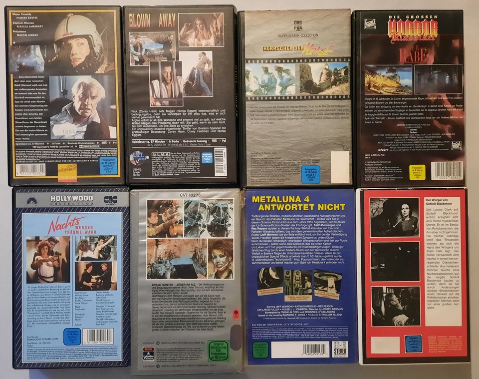 VHS Video Sammlung 80er Action Abenteuer Drama Thriller Krimi in Moers