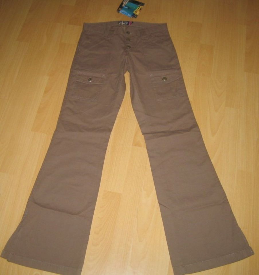 Roxy Hose Quiksilver Gr 2L 36 Khaki Weites Bein Canvas Pant Low in Berlin