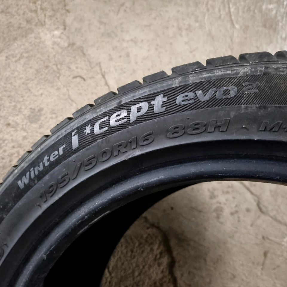 4x Winterreifen 195/50 R16 (88H) Hankook Winter i*cept evo2 in Euskirchen