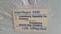 InterRegio 2218 Wagenschild Deutsche Bahn Reichsbahn Eisenbahn Mecklenburg-Strelitz - Landkreis - Neustrelitz Vorschau