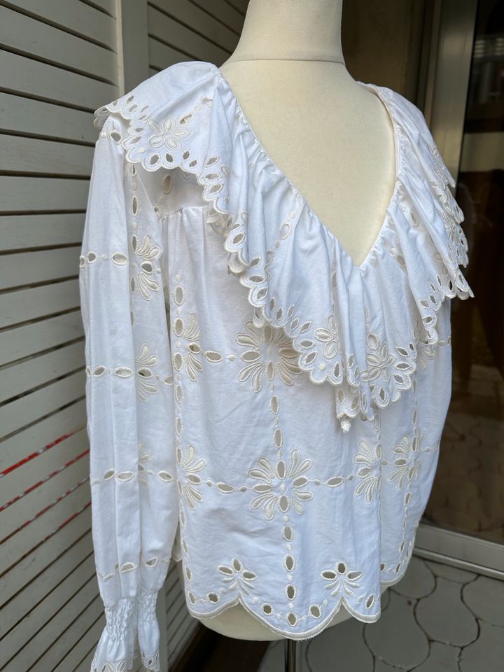 Neu See By Chloé Tunika Bluse Creme weiß spitze 36 S in München