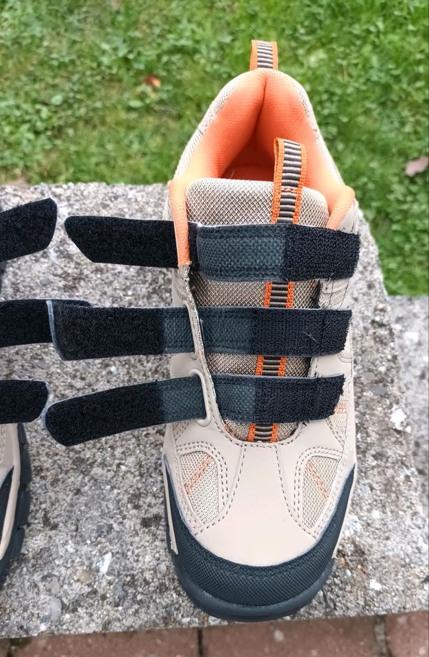 Sneaker mit Klettverschluss, beige/orange, Gr. 38 in Heroldsbach