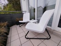 Lounge Set Rattansessel Kunststoff weiß mit schwarz, Balkon Set Saarland - Dillingen (Saar) Vorschau
