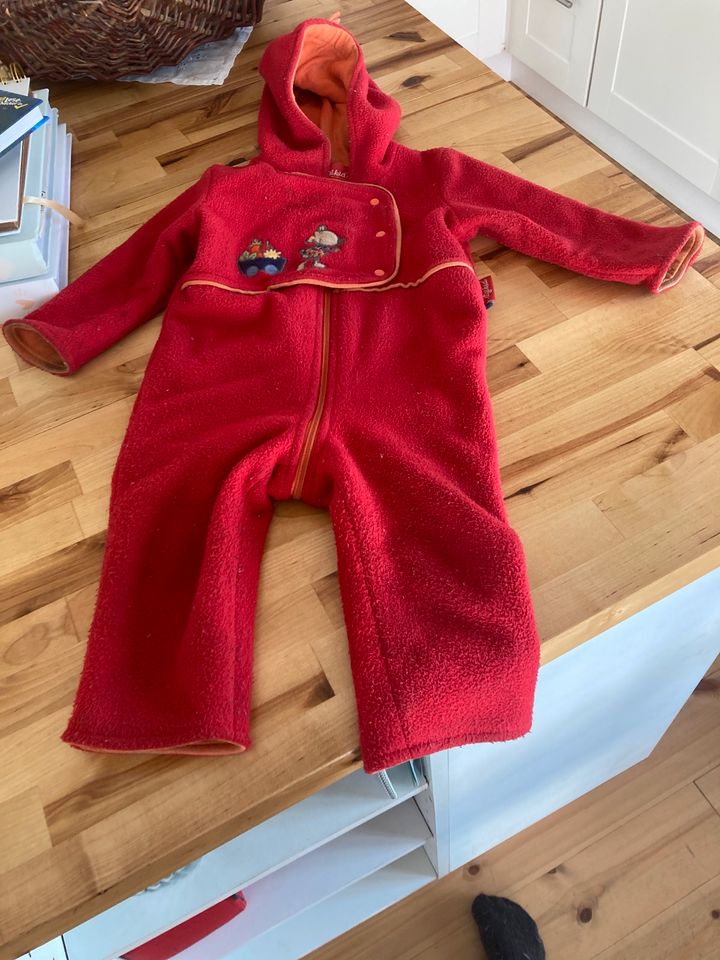 Sigikid 74 Fleecepullover Anzug rot in Lehre