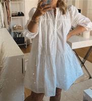 Zara Kleid Lochmuster weiß Kleid Spitze M Bayern - Tittling Vorschau