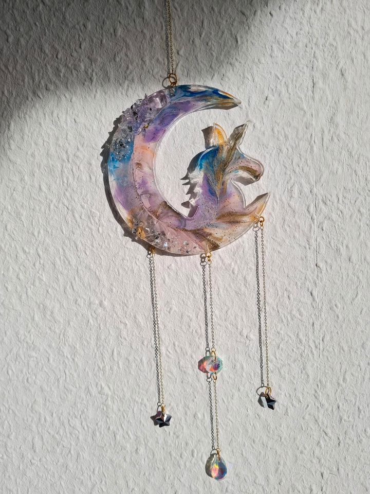 Sonnenfänger Suncatcher Dreamcatcher Einhorn Mond in Schönhardt (Iggingen)