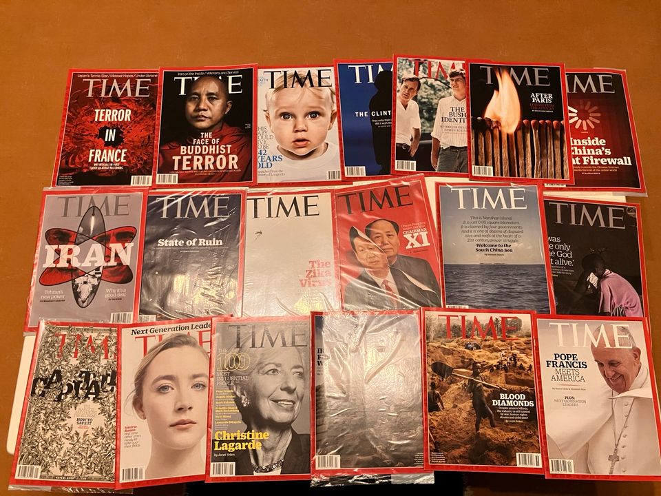 Time Magazine 2015 2016 ca. 50 Ausgaben in Weinstadt