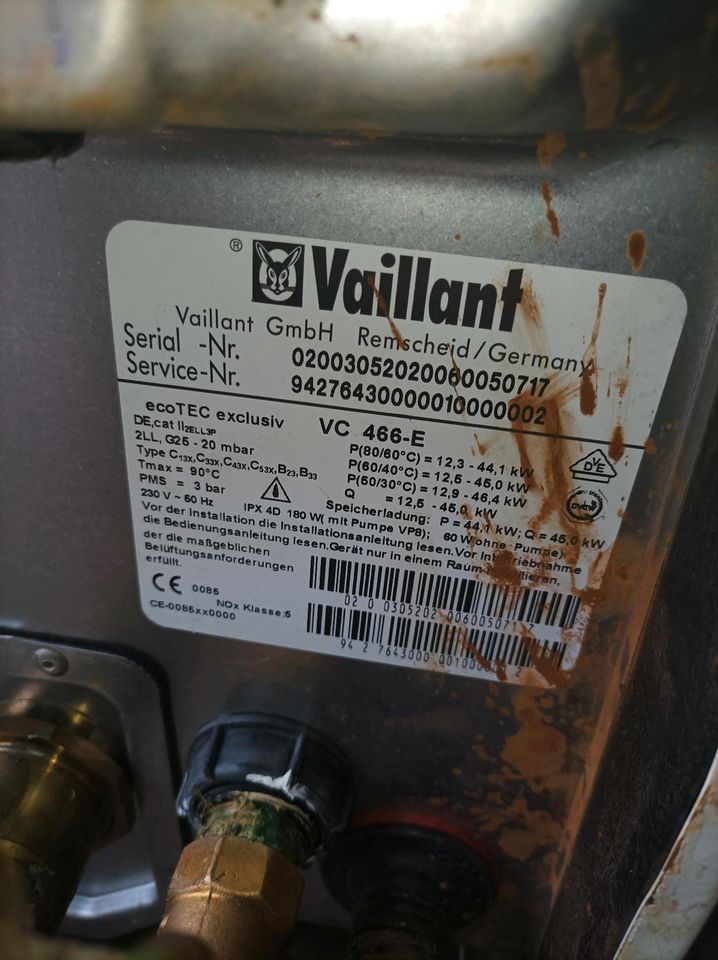 Vaillant VC 466-E Gastherme VC 466 E Heizung EcoTec Exklusiv in Wathlingen