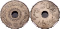 Palästina: 20 Mil, 1940 (selten) NGC AU55 Innenstadt - Poll Vorschau