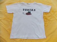 Jungen T-Shirt Shirt Name Tobias und Maus Aufdruck Halbarm Gr.140 Hessen - Herleshausen Vorschau