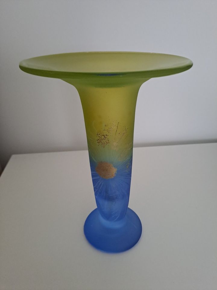 Glasvase Blumenvase grün blau in Dortmund