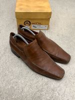 Herren italienische Lederschuhe KOIL Slipper braun cognac Gr 45 Köln - Raderberg Vorschau