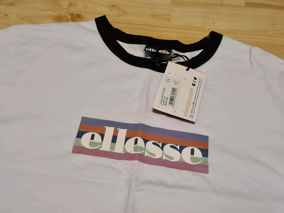 Neu Ellesse Gr. XL Crop Top Shirt Weiß Kurz Bauchfrei in Berlin