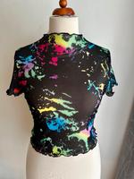 Mesh shirt gr L schwarz bunt festival rave transparent Walle - Utbremen Vorschau