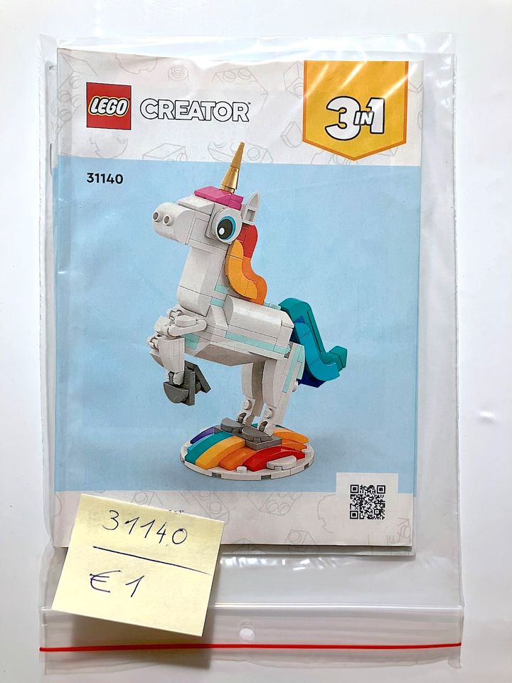 Lego Bauanleitung - Creator Set 31140 - Magisches Einhorn in Berlin