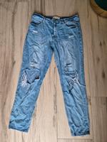 Reserved Mom fit Jeans Hose 40 L blau Löcher destroyed Highwaist Kiel - Russee-Hammer Vorschau