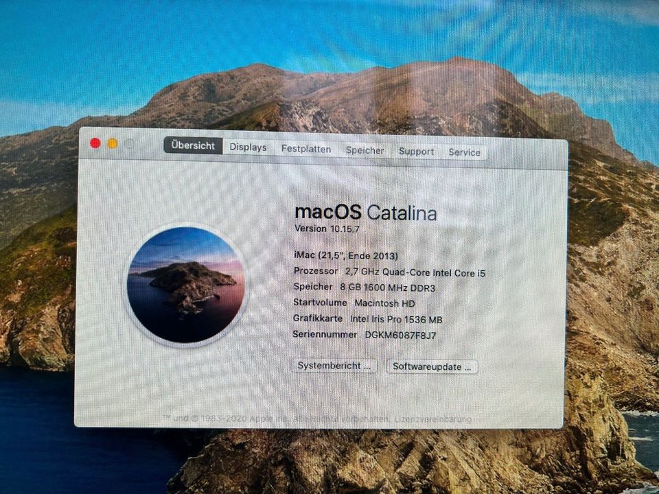 iMac 21-inch i5 2.7 GHz 1 TB HDD 8 GB RAM (Late 2013) in Weinheim