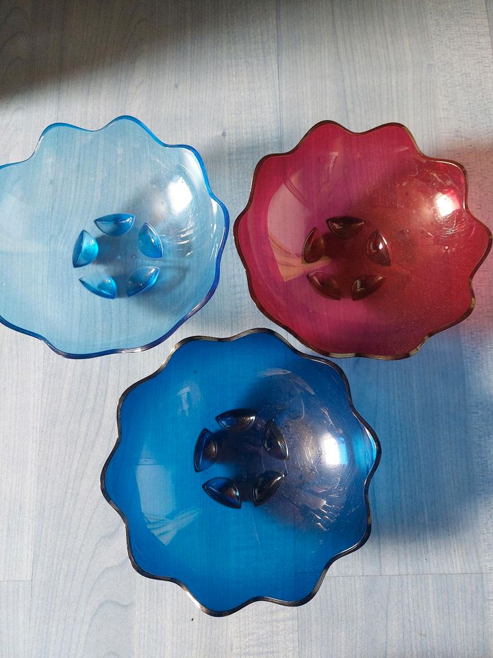 3x Tupperware Schale Tupper Eleganzia Venusschalen blau + rot in Ebermannstadt