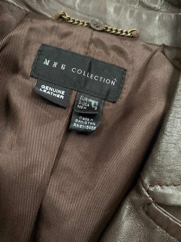 Mango Leder Jacke braun echtes Leder Größe S in Hannover