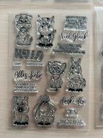 Clear Stamps Stempel Grüße Texte Worte Geburtstag Tiere Baden-Württemberg - Kehl Vorschau