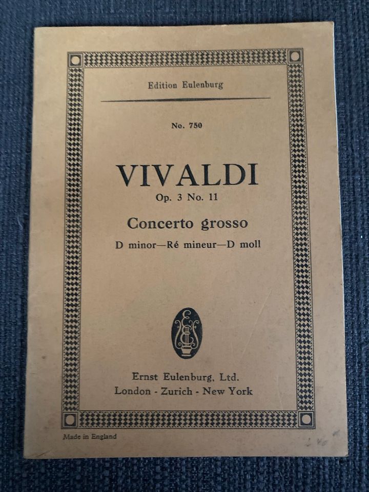 Eulenburg Taschenpartitur Vivaldi Concerto grosso d-Moll in Neu-Isenburg