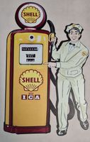 Shell Tankstelle Kühlerfiguren Blechschilder Oldtimer Leipzig - Knautkleeberg-Knauthain Vorschau