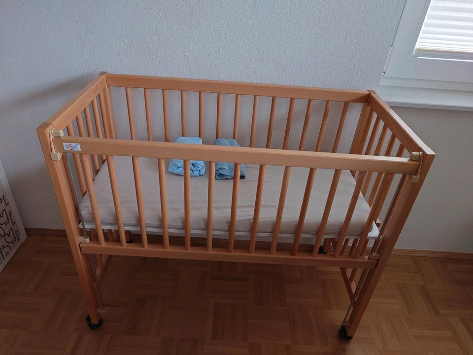 Beistellbett Tissi Liegefläche 90X40cm incl. Matratze u. 3 Bezüge in Jockgrim