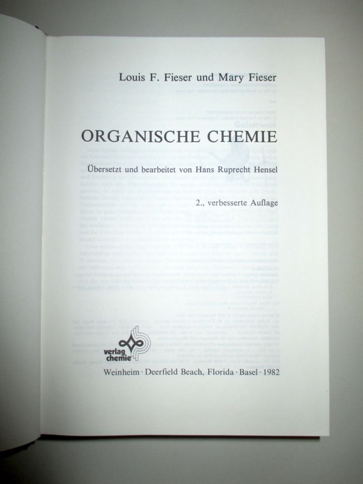 Fieser und Fieser  Organische Chemie von 1982 in Gelmer