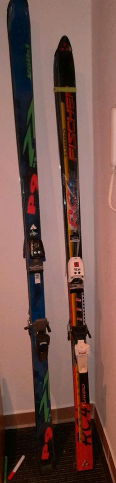 Ski Abfahrtski Völkl 2m und 1,80m Fischer Ski Marker Bindung in Windhagen