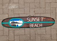 Holzschild Surfboard Sunset Beach Deko 100cm Nordrhein-Westfalen - Voerde (Niederrhein) Vorschau