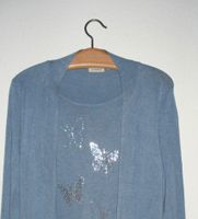 Feinstrick Damen Pullover Hellblau 2 in 1 Optik Gr. S mit Strass Schleswig-Holstein - Ahrensburg Vorschau