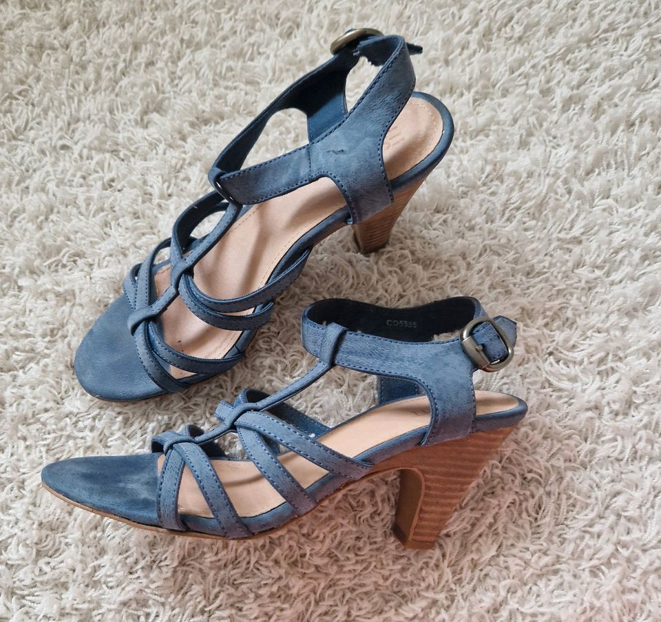 ESPRIT bequeme Sandalette, blau, Wildleder, Gr. 39 (6) in Hamburg