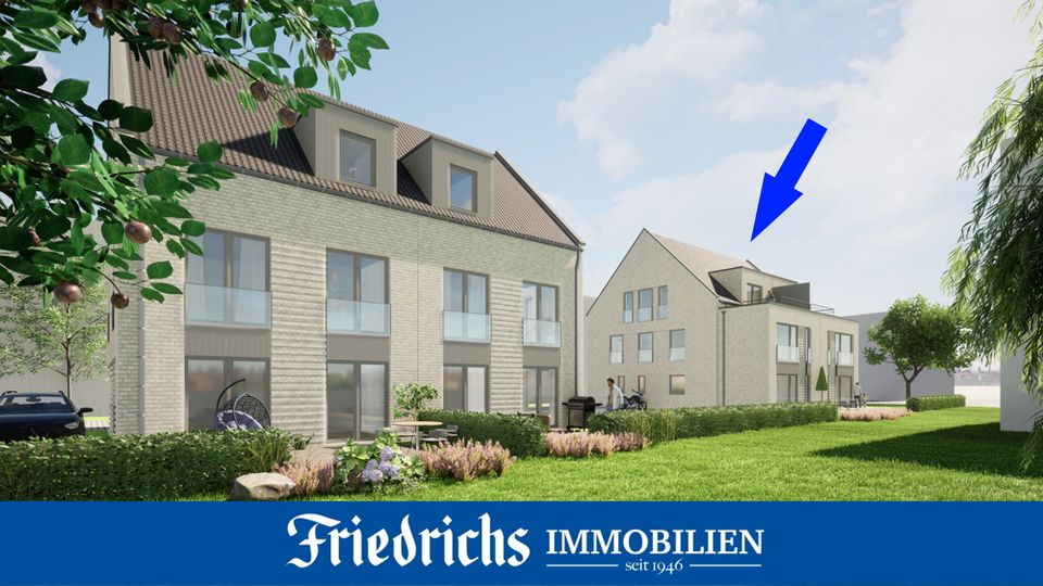 Neubau! Maisonette-Wohnung (EG/OG/DG) mit Dachterrasse in zentrumsnaher Lage von Wildeshausen in Wildeshausen