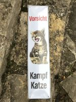 Blechschild Vorsicht Kampfkatze, Neu! Bayern - Ochsenfurt Vorschau