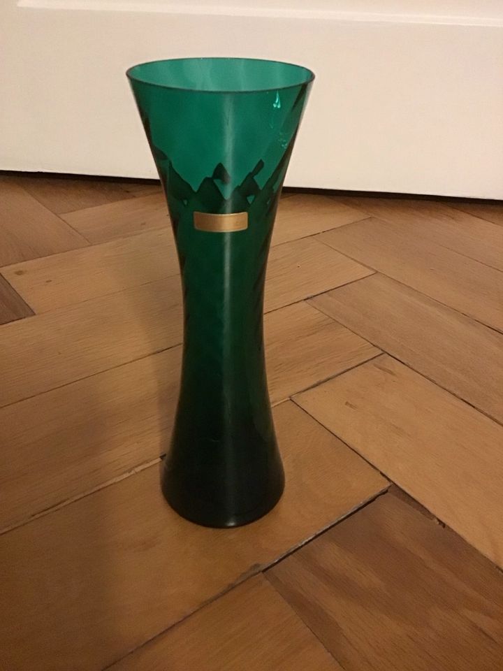 Vase Glashütte Rheinpfalz Vintage 60er grün ähnlich Alfred Taube in Stuttgart
