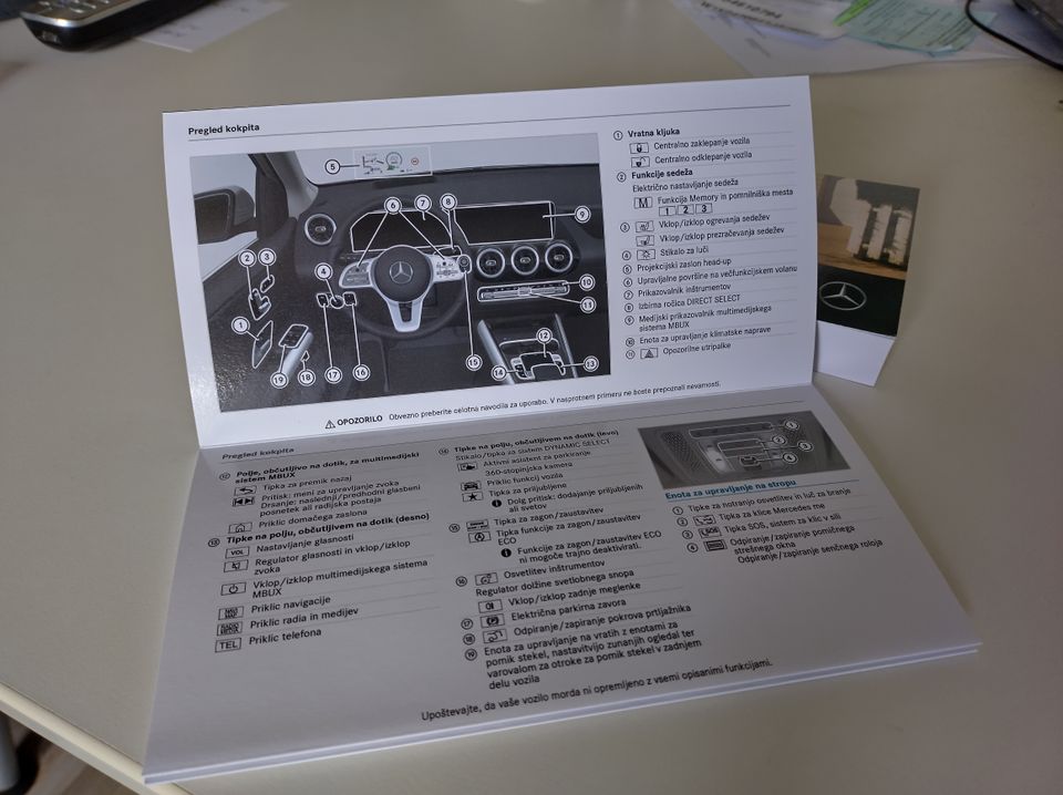 Mercedes Handbuch Razred B, Kratek Pregled slowenisch kroatisch in Langenzenn